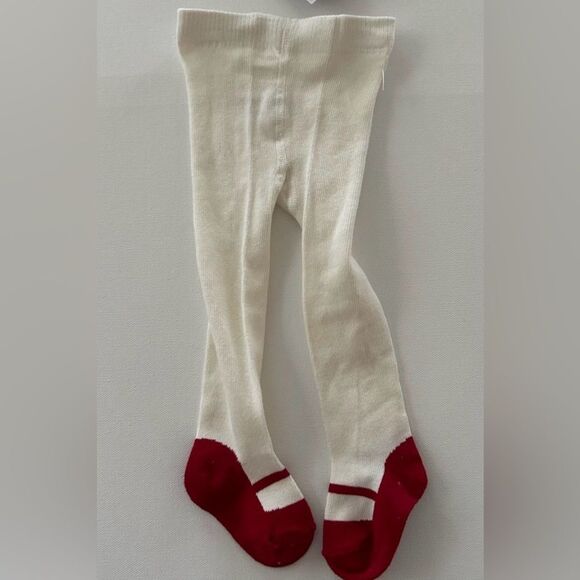 NWT Shabby Chic Infant Girls Red Plaid Dress with White Tights - Size 3-6M - Picture 6 of 7